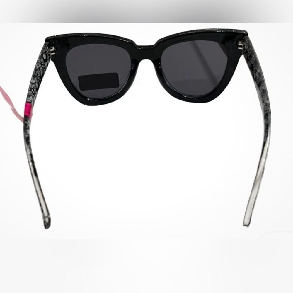 Betsey Johnson Glitter Skull, Houndstooth Sunglasses. NWT - Picture 5 of 6